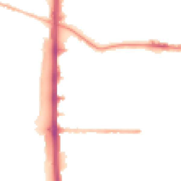 Night-time road noise heatmap for M14 4UG