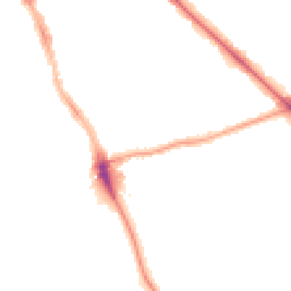 Night-time road noise heatmap for M14 5AS