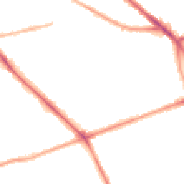 Night-time road noise heatmap for M14 5DN