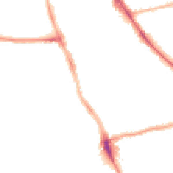 Night-time road noise heatmap for M14 5EN
