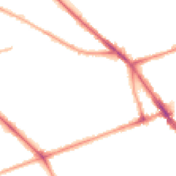 Night-time road noise heatmap for M14 5GU