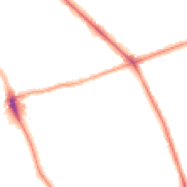 Night-time road noise heatmap for M14 5HX