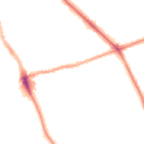 Night-time road noise heatmap for M14 5JD