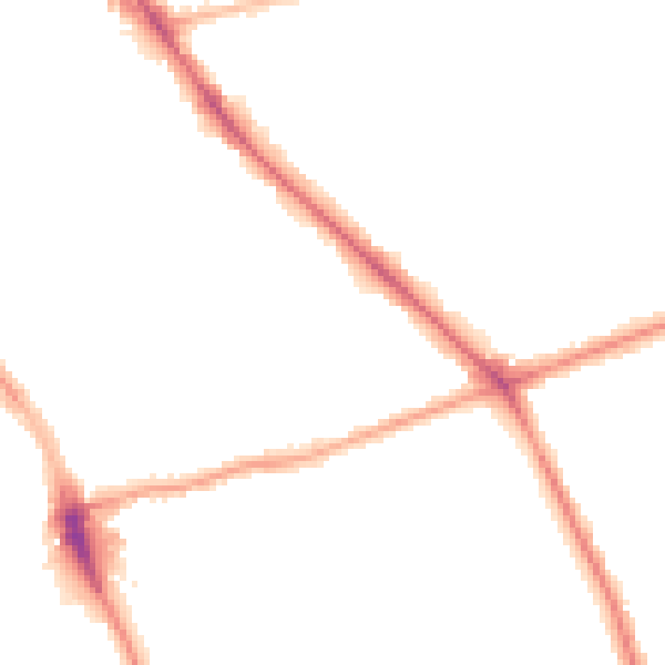 Night-time road noise heatmap for M14 5LY