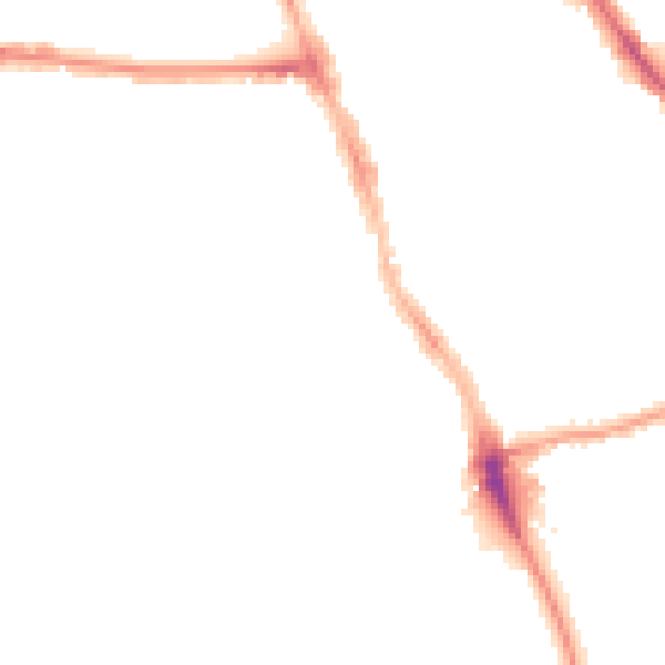 Night-time road noise heatmap for M14 5NG