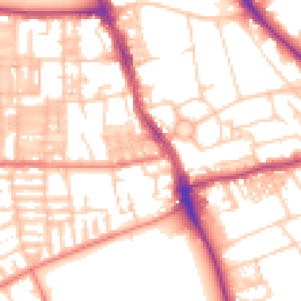 Daytime road noise heatmap for M14 5NX