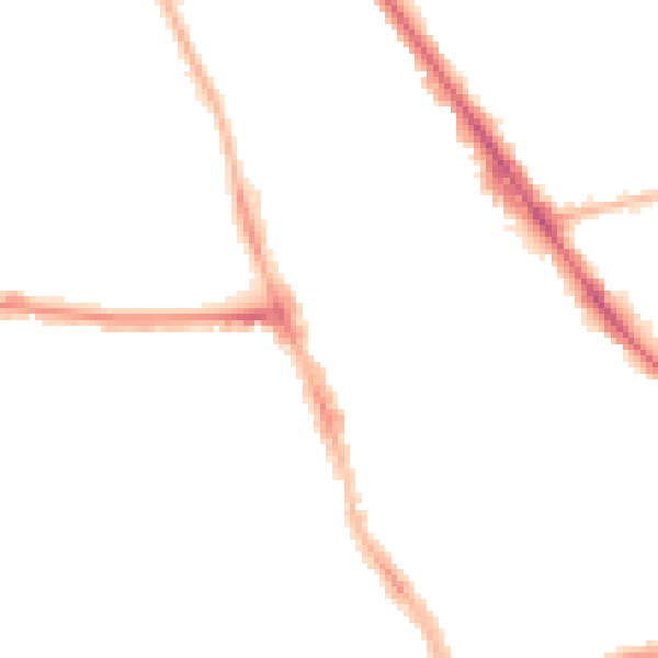 Night-time road noise heatmap for M14 5TA