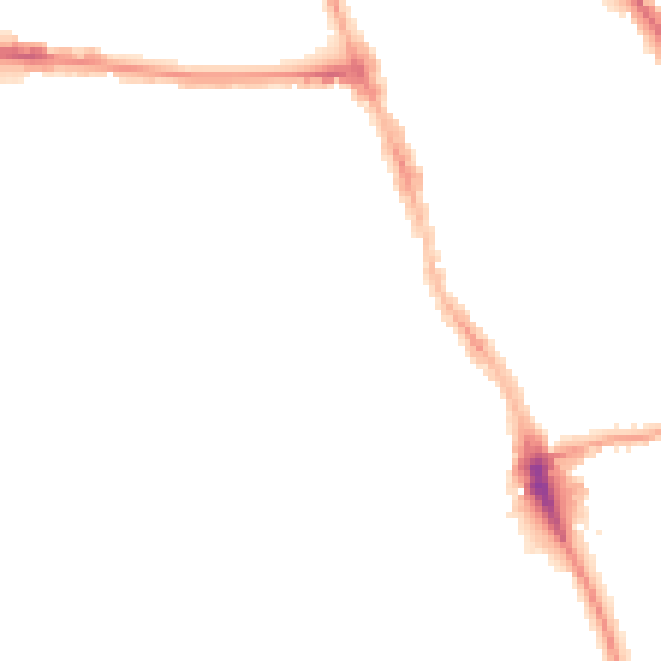 Night-time road noise heatmap for M14 5UL