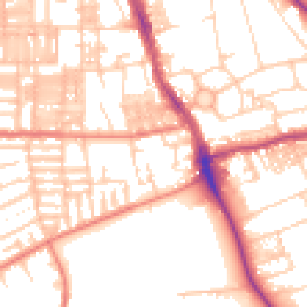 Daytime road noise heatmap for M14 5WD