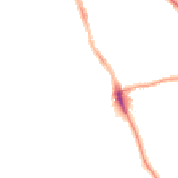 Night-time road noise heatmap for M14 5WD