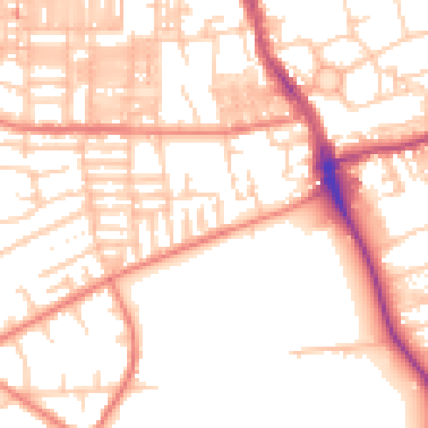 Daytime road noise heatmap for M14 5WE