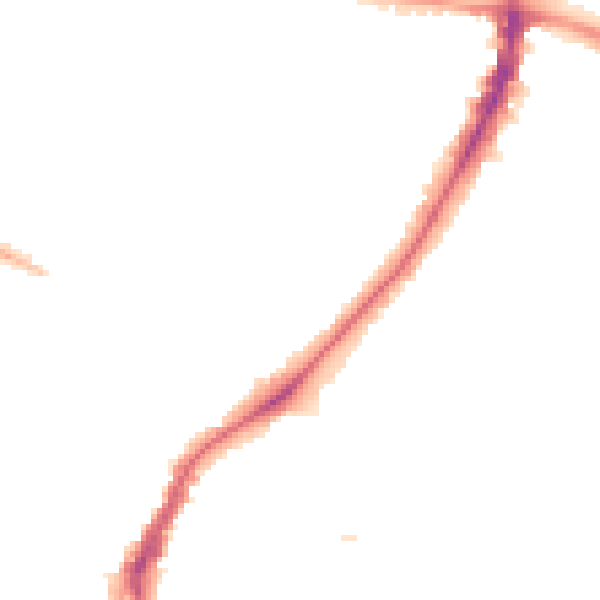 Night-time road noise heatmap for M14 6AP