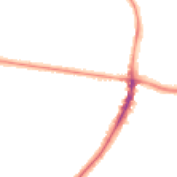 Night-time road noise heatmap for M14 6FA