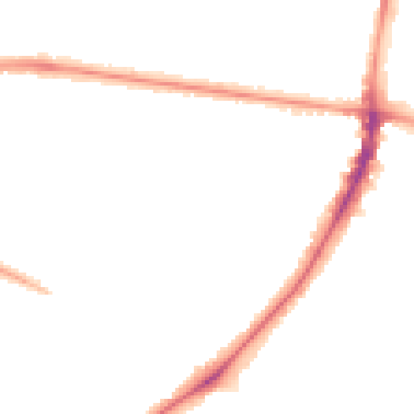 Night-time road noise heatmap for M14 6FJ