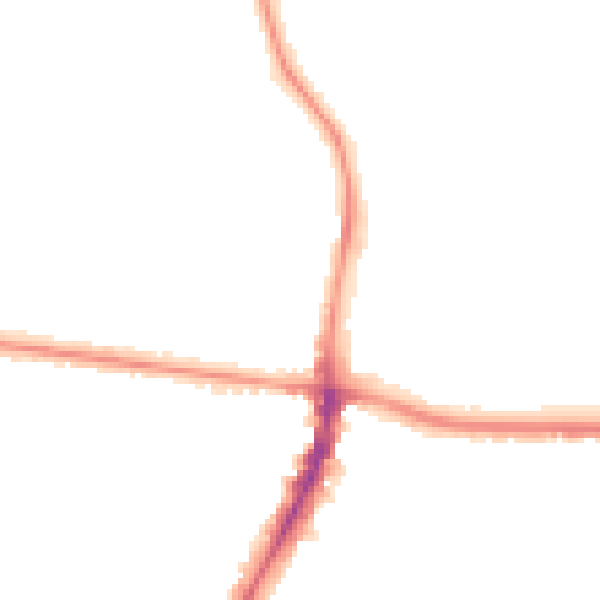 Night-time road noise heatmap for M14 6LG