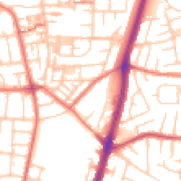 Daytime road noise heatmap for M14 6TB