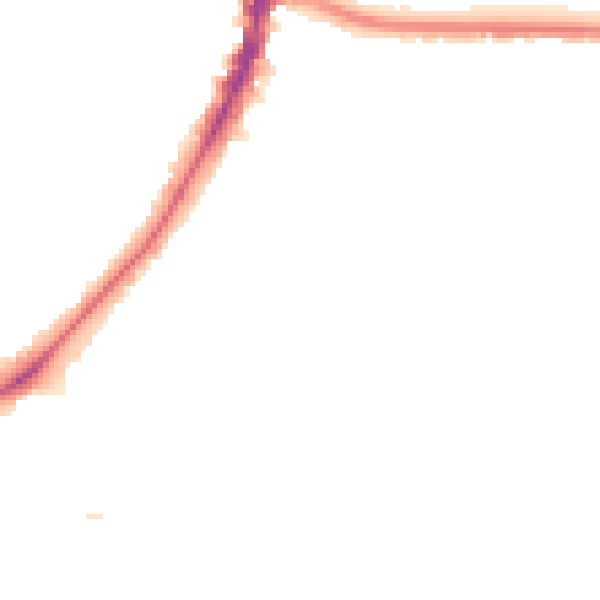 Night-time road noise heatmap for M14 6UY