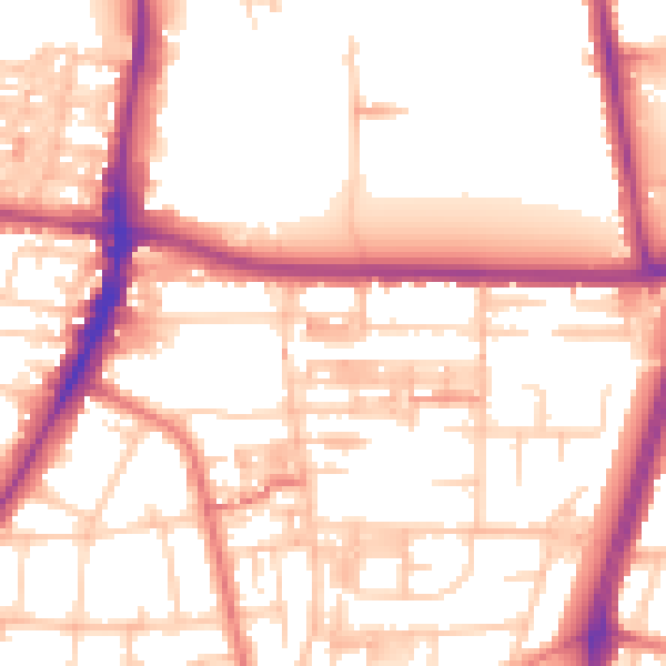 Daytime road noise heatmap for M14 6WF