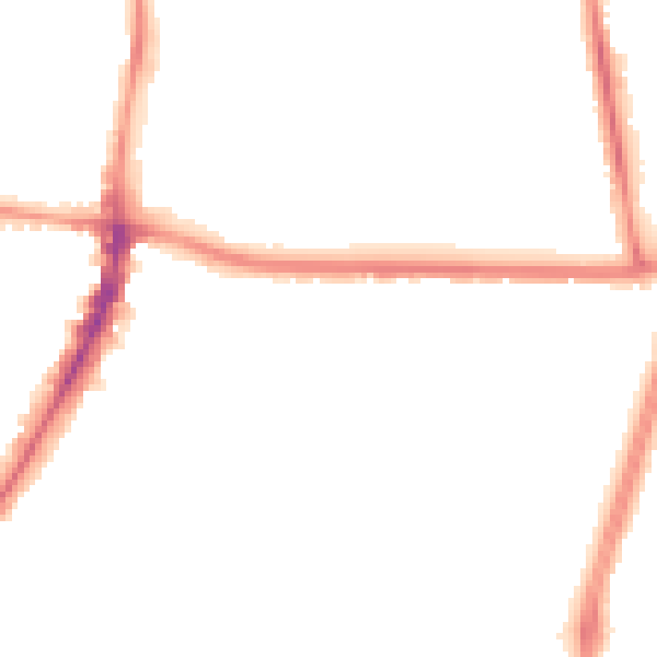 Night-time road noise heatmap for M14 6WF