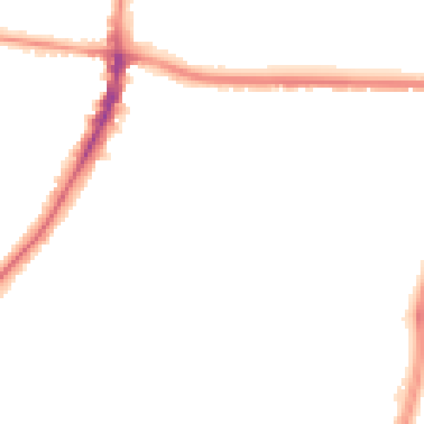 Night-time road noise heatmap for M14 6YF
