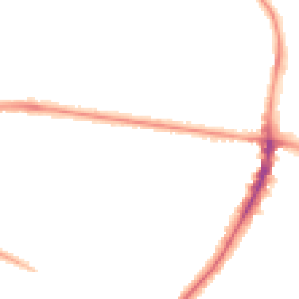 Night-time road noise heatmap for M14 7DP