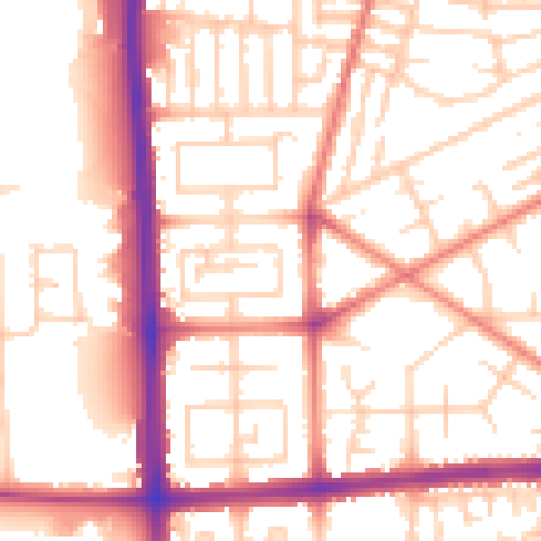 Daytime road noise heatmap for M14 7HL