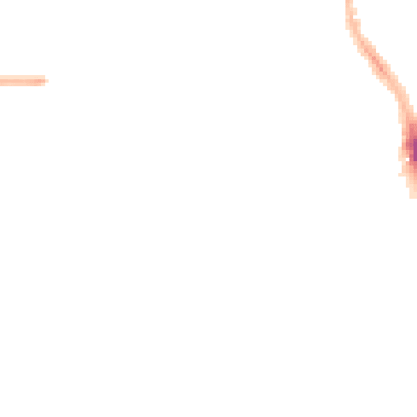 Night-time road noise heatmap for M14 7PG