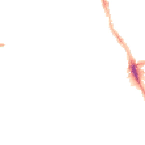Night-time road noise heatmap for M14 7PH