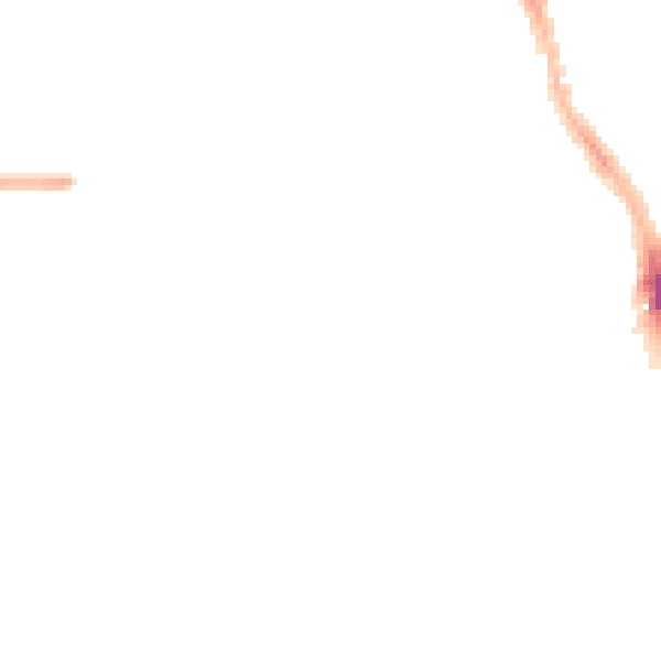 Night-time road noise heatmap for M14 7PL