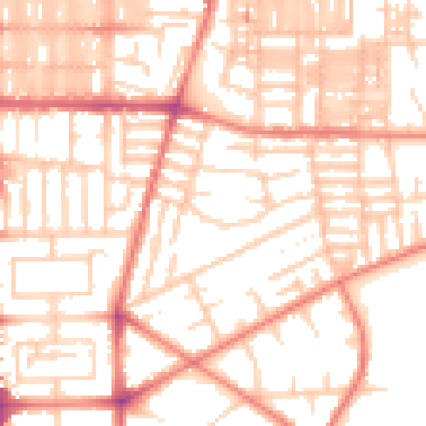 Daytime road noise heatmap for M14 7SH