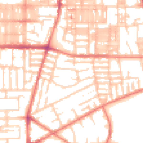 Daytime road noise heatmap for M14 7TH