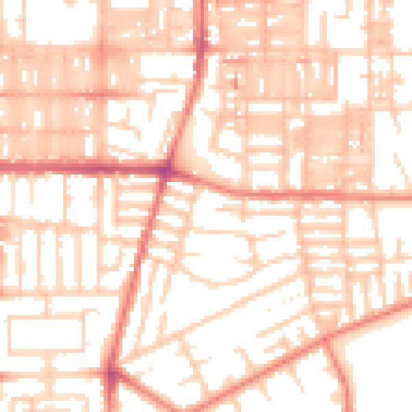Daytime road noise heatmap for M14 7TL