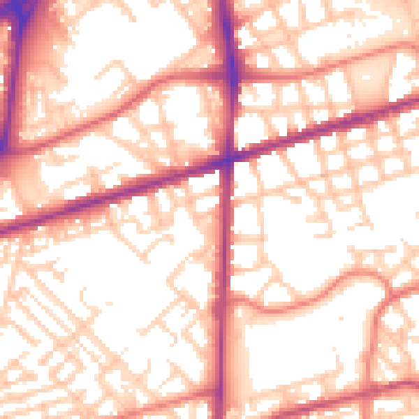 Daytime road noise heatmap for M15 4AH