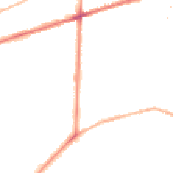 Night-time road noise heatmap for M15 4AT