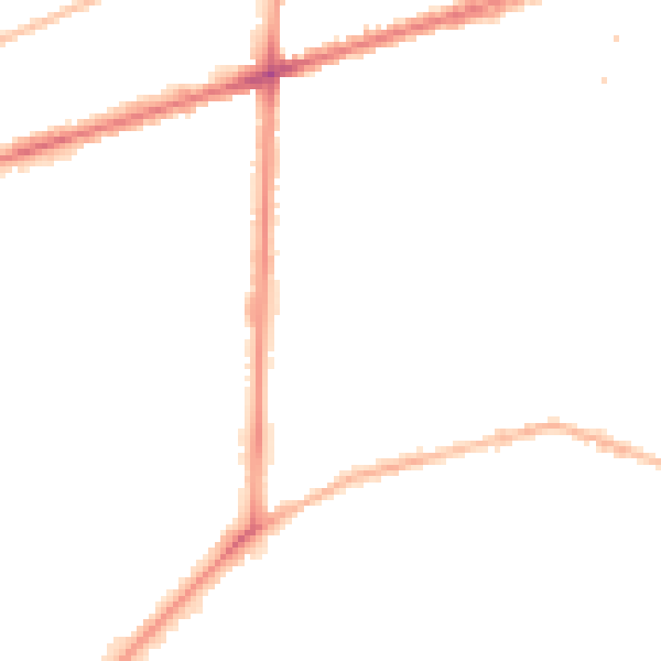 Night-time road noise heatmap for M15 4BA
