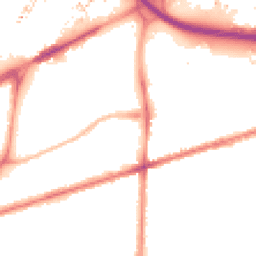 Night-time road noise heatmap for M15 4BD