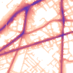 Daytime road noise heatmap for M15 4BJ