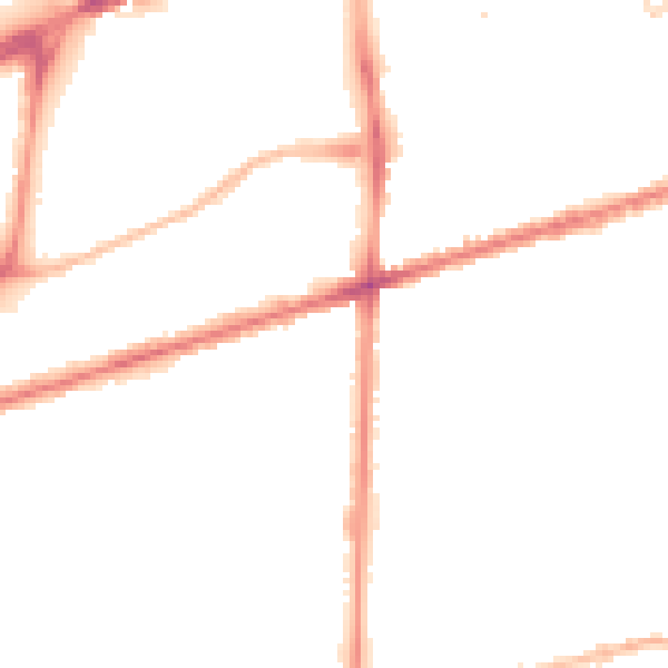 Night-time road noise heatmap for M15 4BW