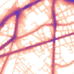 Daytime road noise heatmap for M15 4BX
