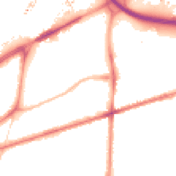 Night-time road noise heatmap for M15 4DB