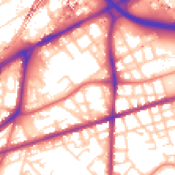 Daytime road noise heatmap for M15 4DF