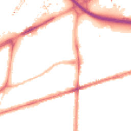 Night-time road noise heatmap for M15 4DH