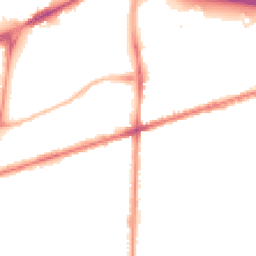 Night-time road noise heatmap for M15 4DR