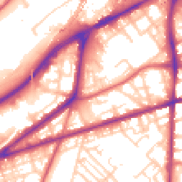 Daytime road noise heatmap for M15 4FJ