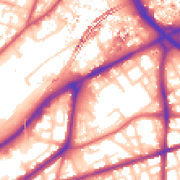 Daytime road noise heatmap for M15 4FZ