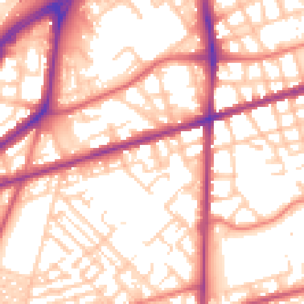 Daytime road noise heatmap for M15 4GF