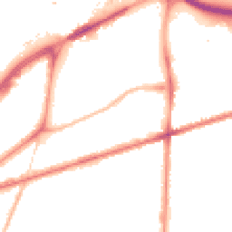 Night-time road noise heatmap for M15 4GW