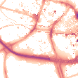 Night-time road noise heatmap for M15 4JQ