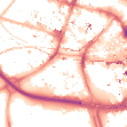 Night-time road noise heatmap for M15 4PS
