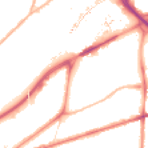 Night-time road noise heatmap for M15 4YH
